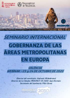 SEMINARIO INTERNACIONAL GOBERNANZA DE LAS ÁREAS METROPOLITANAS EN EUROPA – VALÈNCIA – WEBINAR – 23 y 24 DE OCTUBRE DE 2020