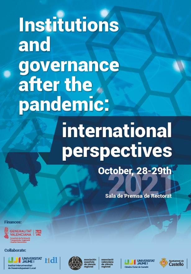 Workshop “Institutions and governance after the pandemic: International perspectives” – 28/29 de octubre de 2021