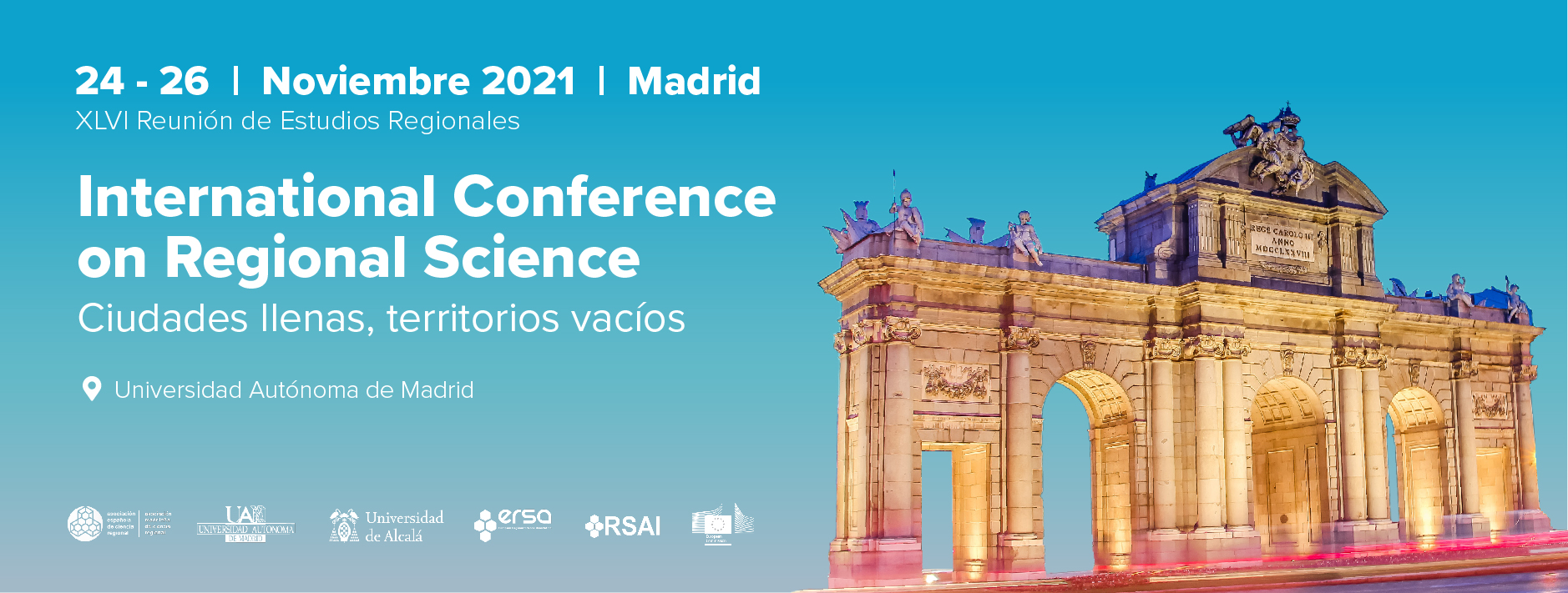 Programa final y desarrollo de las sesiones de la XLVI Reunión de Estudios Regionales – Madrid, 24-26 de noviembre de 2021
