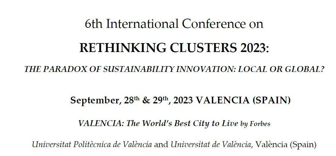 Rethinking Clusters 2023: 6th International Conference on RETHINKING CLUSTERS
