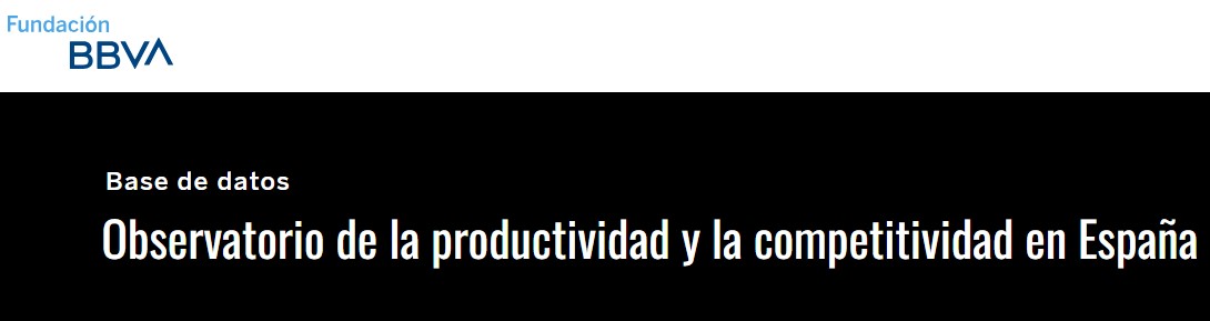 Fundación BBVA: Observatorio de la Productividad y Competitividad en España. Rastreador de Productividad