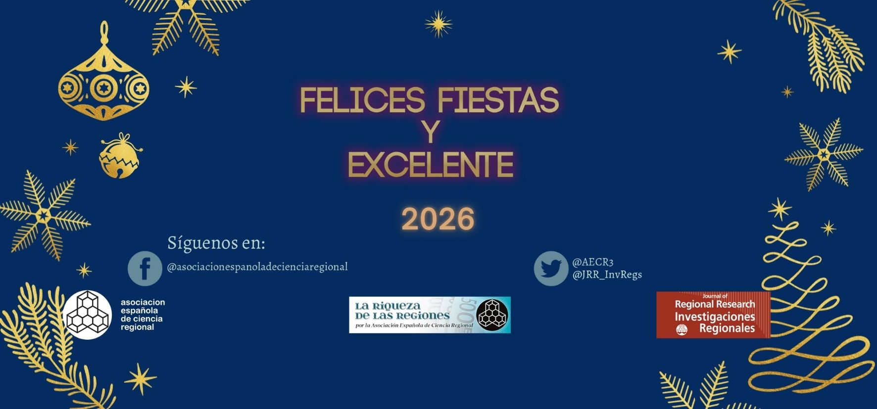 La AECR os desea FELICES NAVIDADES Y PRÓSPERO 2026