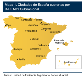 Business Ready Subnacional y el entorno empresarial en las ciudades españolas